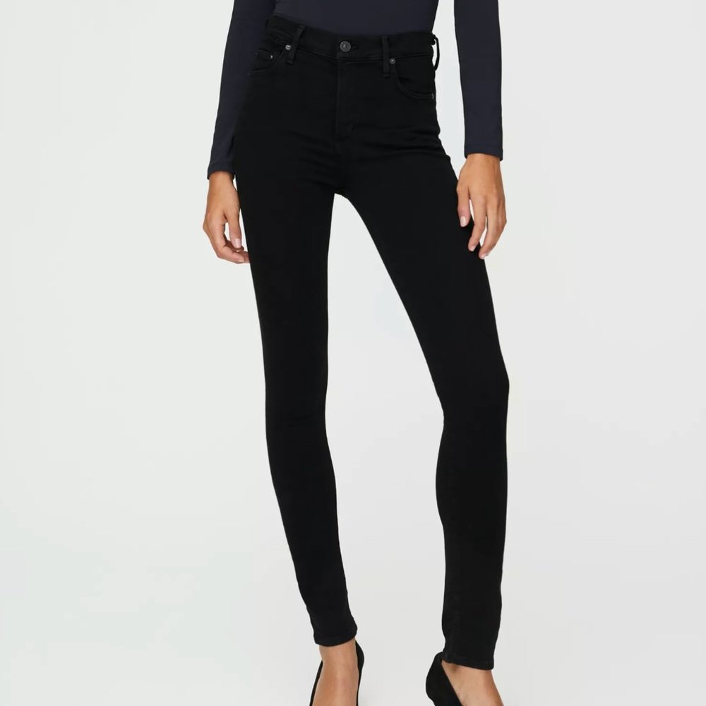 Citizens of Humanity ROCKET Black high-waisted skinny jean